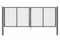 Zweiflügeliges Drehtor in anthrazit 1200 x 5000 mm