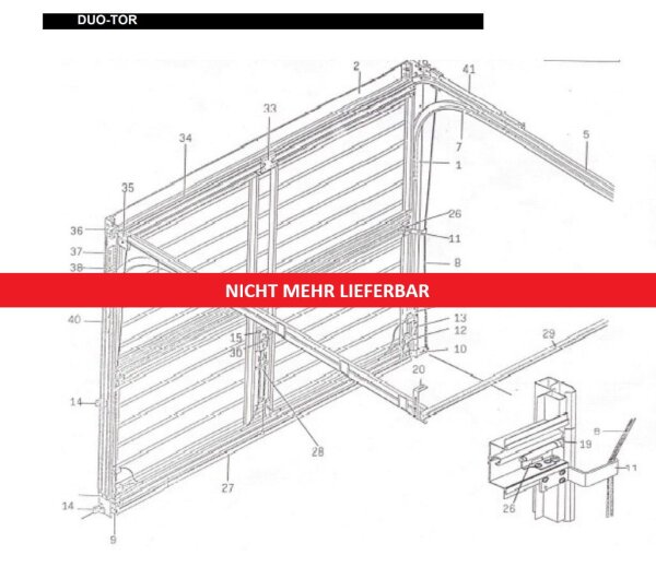 Zugseil Länge 3220 mm, bis Torhöhe 2130 - 2250 mm