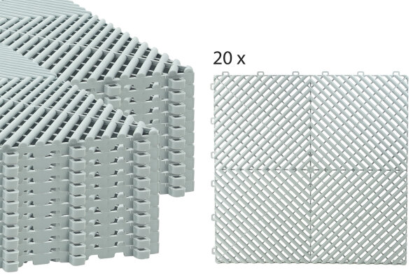 Garagenbelag grau 20 Stück